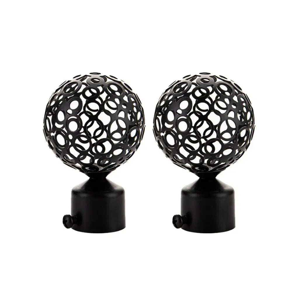 boules rideau moderne perforées noir blanc accessoires voilures fixations différentes tailles inclusées