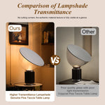 lampe table moderne verre transparent blanc base métal chambre coucher