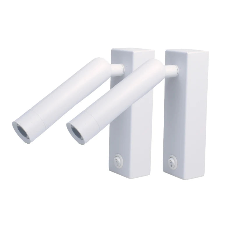 lampe murale moderne led fixée mur blanc noir éclairage chambre coucher aluminium