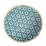 assiettes rotin assorties motifs géométriques couleurs variées traditionnelles artisanales portables 15cm 25cm 35cm