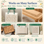 gabarits texture moderne blancs divers motifs floraux géométriques adhésifs décoration intérieure bricolage