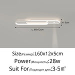 lampe led moderne blanche rectangulaire sans télécommande fixée aluminium opaquet