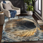 tapis d'entrée moderne 3d abyss bleu beige noir antidérapant polyester extérieurintérieur
