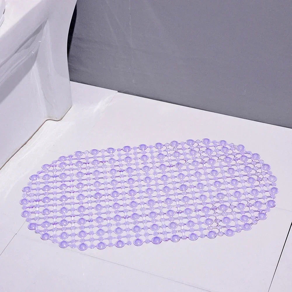 tapis bain moderne bleu rose vert violet transparent nid d'abeille éponge récurer savon lotion