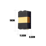 projecteur led extérieur moderne noir doré texture mat ip65 mur contemporain 12w 85265v