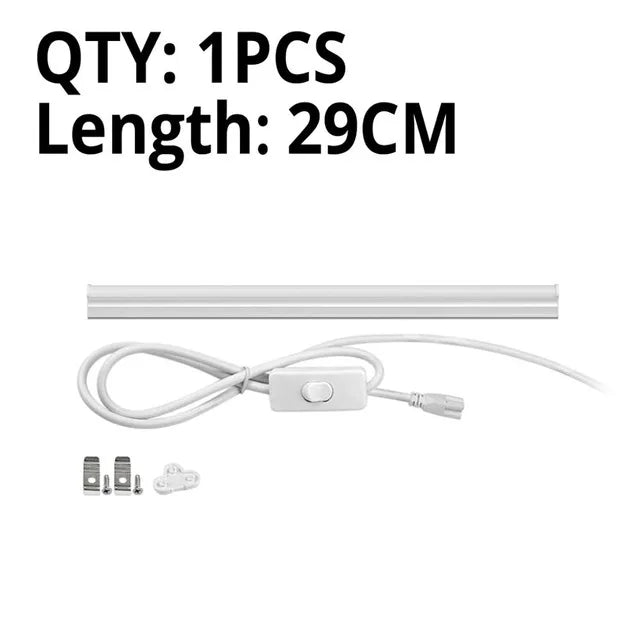 lampe led tube blanc moderne 29cm interrupteur adaptateurs 120deg Celsius