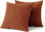 coussin carré orange texture tissée moderne garnissage blanc canapé salon décoration maison