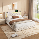 Détail des 4 tiroirs de rangement sous le lit double coffre
