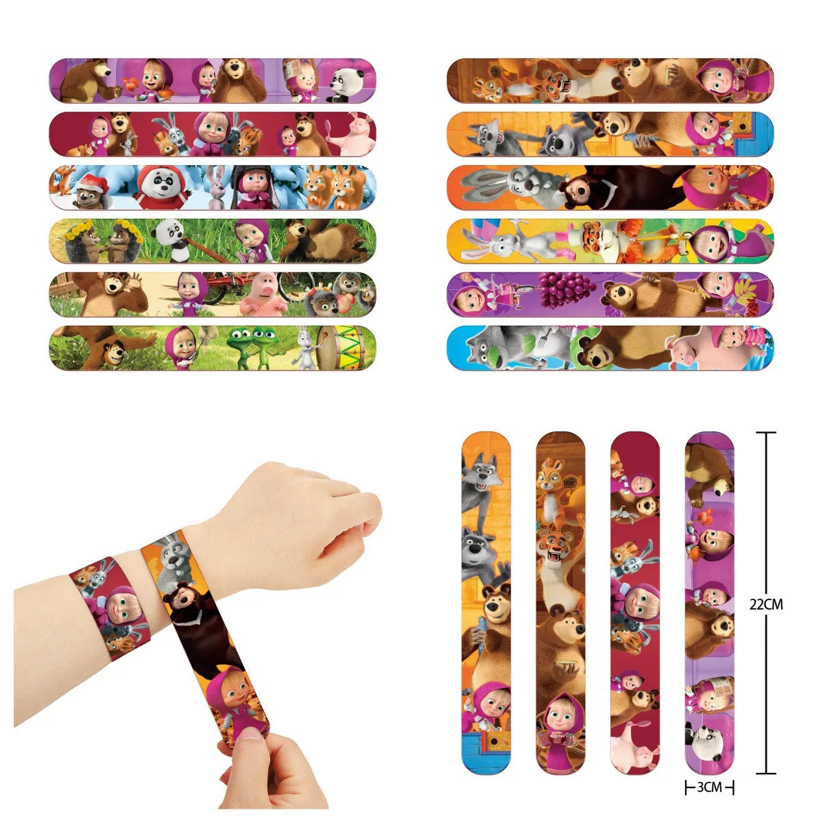 ensemble vaisselle jetable masha ours assiettes gobelets serviettes anniversaire enfant cartoon