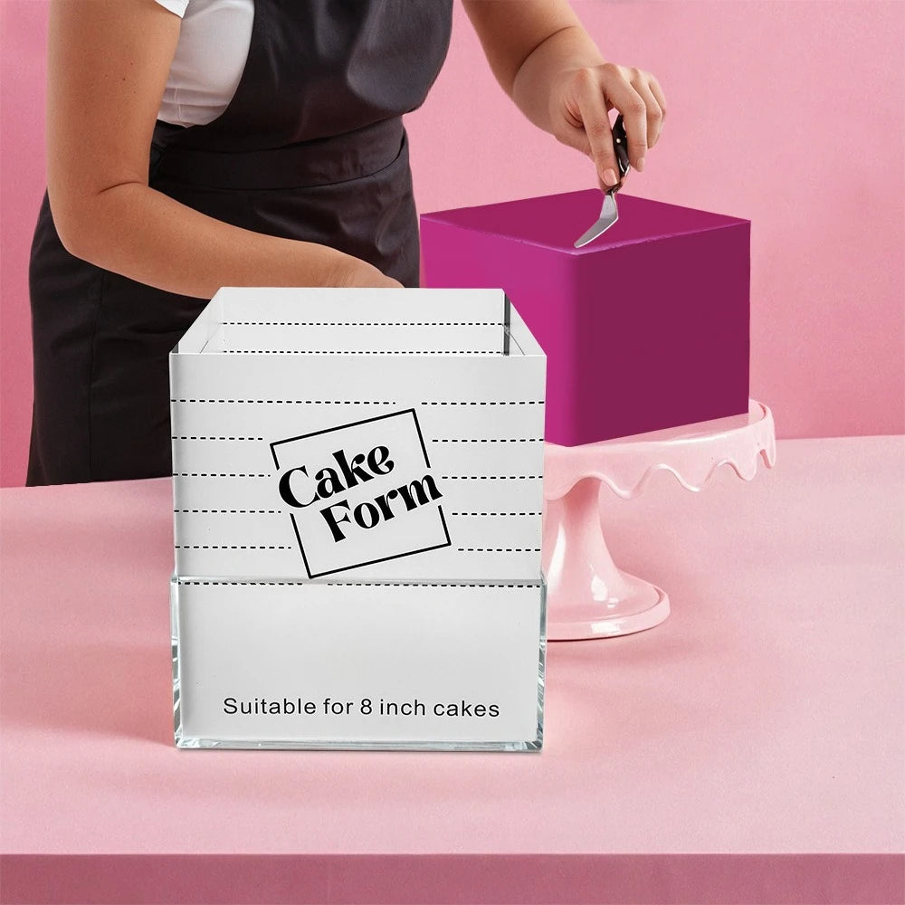 moule gâteau blanc rose rayures noires classique papier gâteau 10 pouces