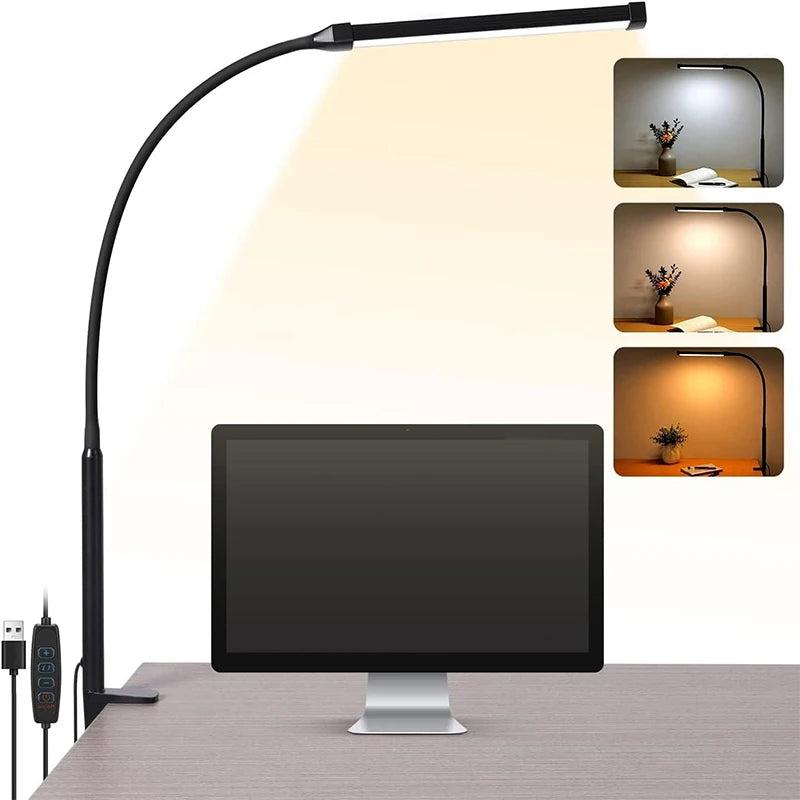 lampe noir moderne gooseneck flexible double tête led 249 2000 lumens