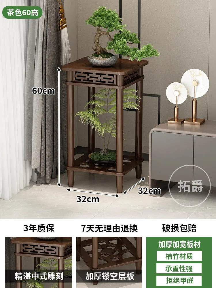 meuble rangement plantes marron foncé structure ajourée moderne sans fixation multiple tailles incluses