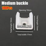 clips fixation ruban led transparent plat lisse pratique 6mm 8mm 10mm 12mm 14mm 16mm