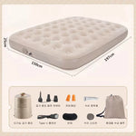 matelas gonflable air épais 13 pouces beige clair tapis sol moderne pompe électrique sac