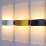 lampe murale moderne led 12w blanc noir or vis fixe chambre salon entrée cuisine