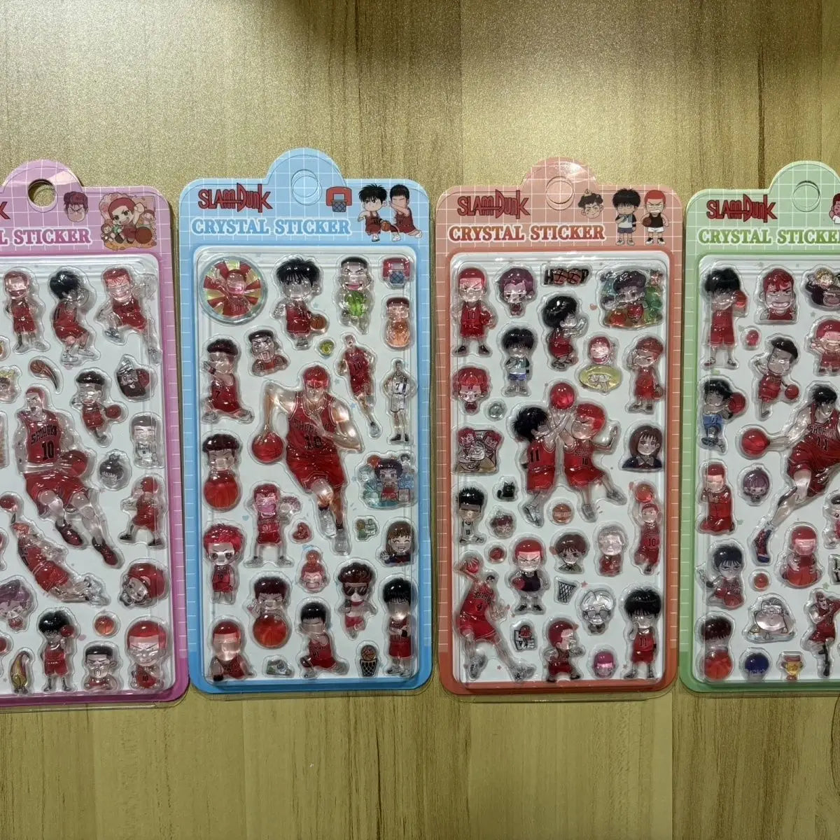 stickers personnalisés sakuragi hanamichi rouge blanc transparent anime cartoon 3d pvc première édition