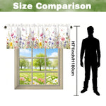 rideau floral printemps tournesol eucalyptus sauvage fleuri décoration fenêtre cuisine chambre semi transparent polyester