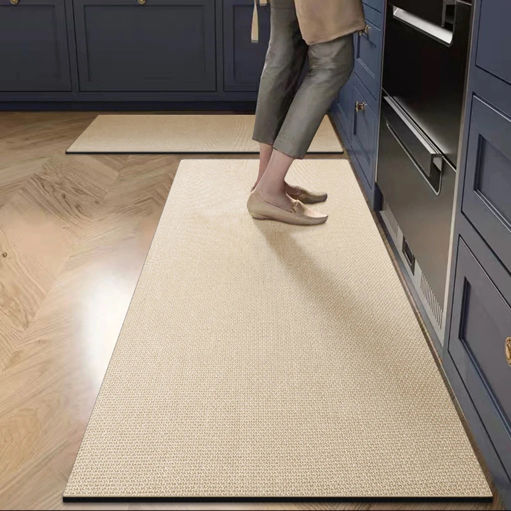 tapis sol antidérapant caoutchouc gris moderne cuisine salle bains intérieur absorption adhésif texture fine