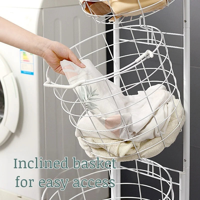 panier linge blanc moderne roulettes réutilisable maille métallique pliable chambre buanderie