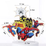 figurines spider man rouge bleu noir costume original anniversaire enfant dessin animé six petites