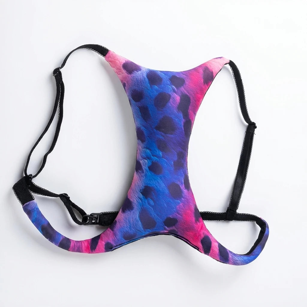 soutien gorge femme imprimé animalier bleu noir confortable ajustable