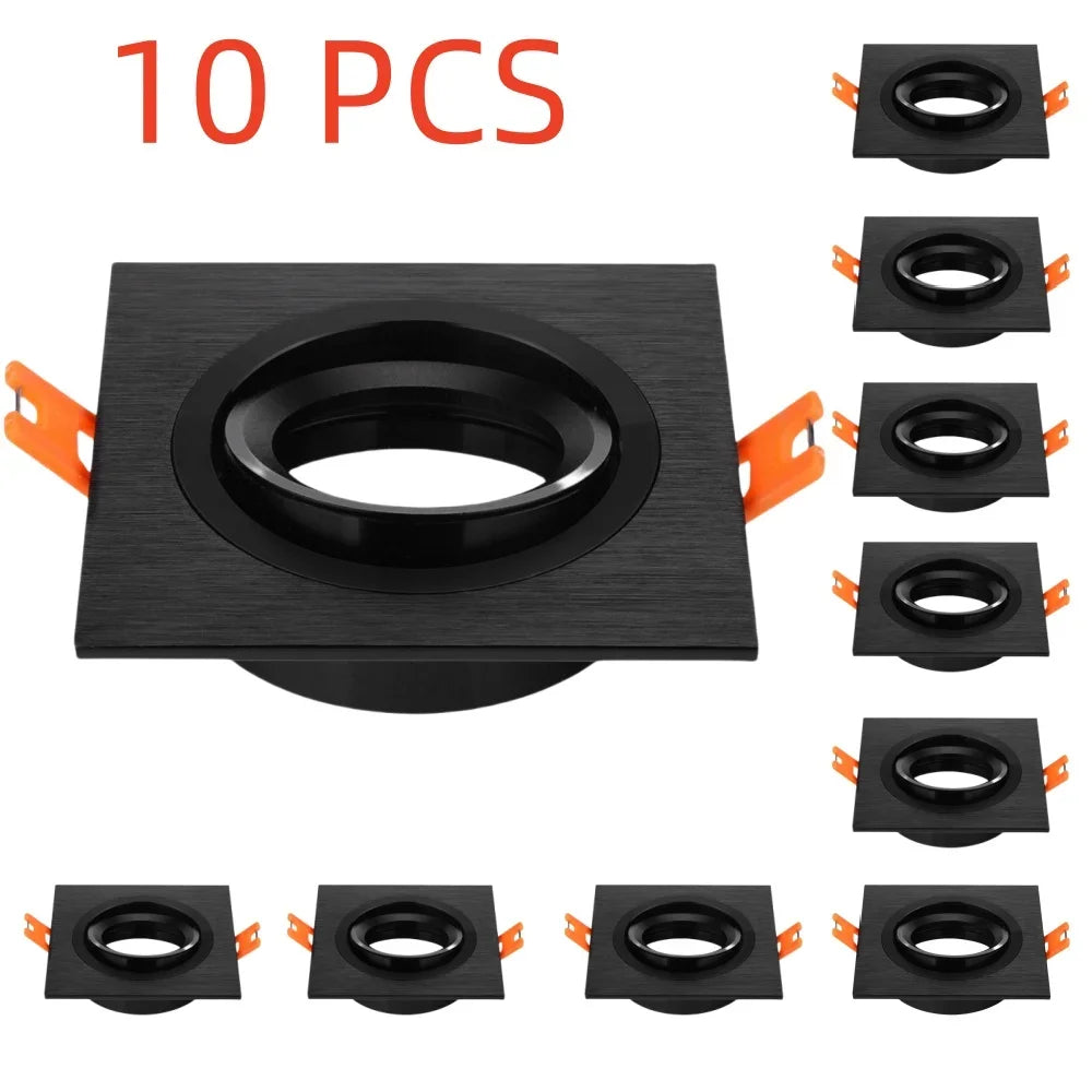 Spot LED réglable moderne blanc noir encastré clips orange adaptable halogène LED