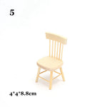 chaises table miniature blanches modernes minimalistes bois enfants jouets