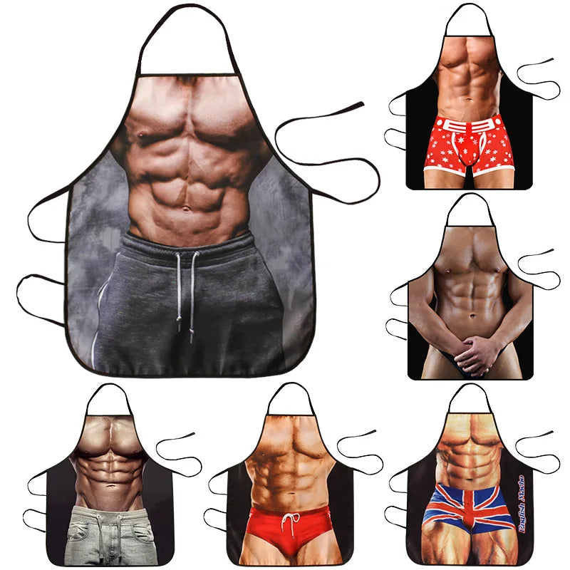 tablier cuisine sans manches toile homme femme motif humour moderne anti taches