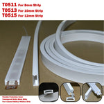 tube néon led flexible silicone blanc lait mat transparent protection bande led adhésif moderne