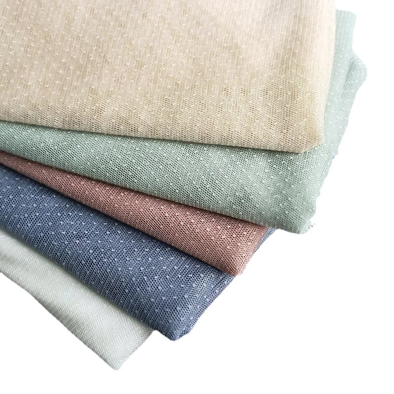 tissu polyester translucide beige rose pâle classique motifs dorés imperméable matériaux bricolage tissu filet