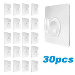 crochet mural transparent pvc adhésif moderne fixations murales accessoires salle bains cuisine multiples utilisation