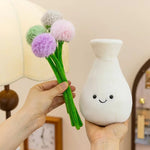 bouquet fleurs artificielles vase gourde blanc souriant intérieur décoration mignonne anniversaire mariage