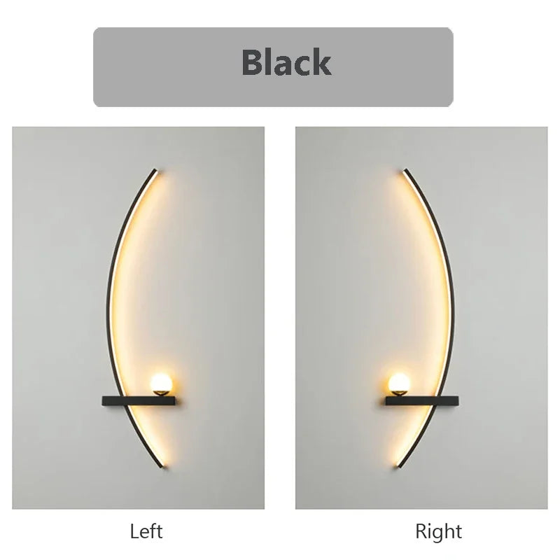 lampe murale moderne noire blanche 55cm 105cm éclairage quotidien télécommande incluse