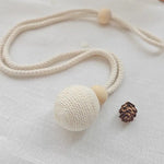 boucle rideau corde tressée coton blanc cassé moderne rustique fixe rideau transparent