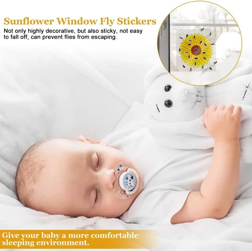 sticker mural adhésif fleur tournesol jaune rouge noir décoration murale antiparasitaire 10pcs 20pcs 30pcs