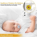 sticker mural adhésif fleur tournesol jaune rouge noir décoration murale antiparasitaire 10pcs 20pcs 30pcs