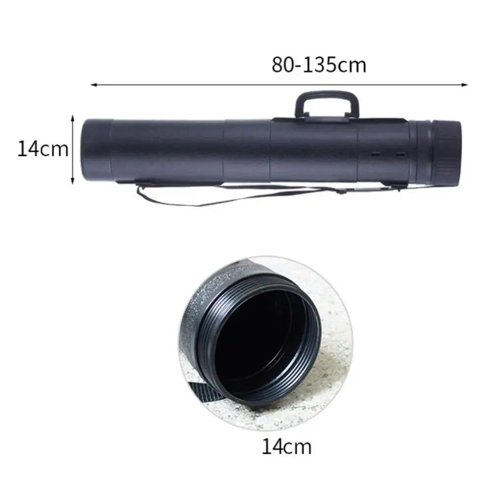 tube rangement noir ajustable porte documents pratique 80 135 cm diamètre 14 cm poignée