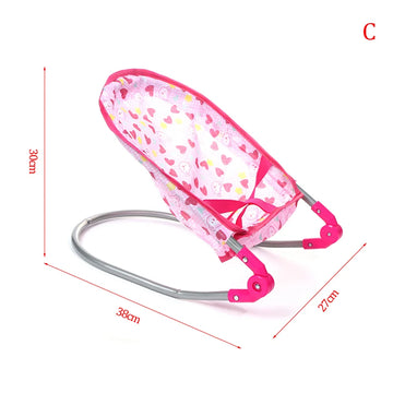 jouets poupées rose blanc gris imprimés coeurs bébés balançoire chaise poussette lit ensemble modernes