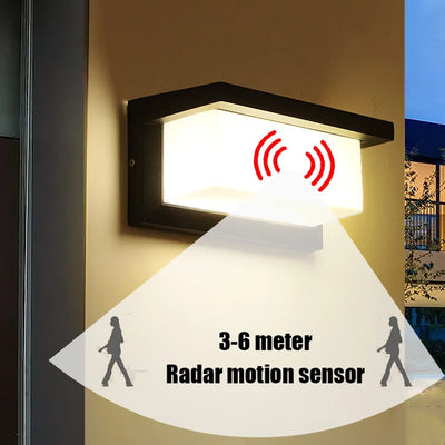 Applique murale LED gris clair avec détecteur de mouvement IP66