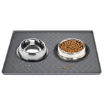 tapis alimentation animaux compagnie silicone antidérapant bols intégrés motif pattes chien chat moderne pratique