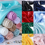 tissu satiné brillant polyester large 150cm moderne élégant robe cérémonie mariage couleur variée opacité