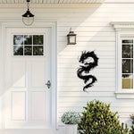 décoration murale autocollant dragon noir art contemporain chambre salon jardin balcon