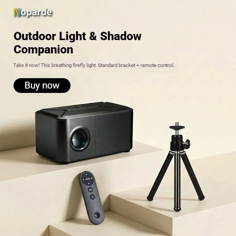 projecteur led portable 12w noir trépied télécommande effet neige lucioles patio fêtes mariage