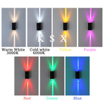 lumière murale extérieure led ip65 moderne noire jaune rouge verte bleueviolette