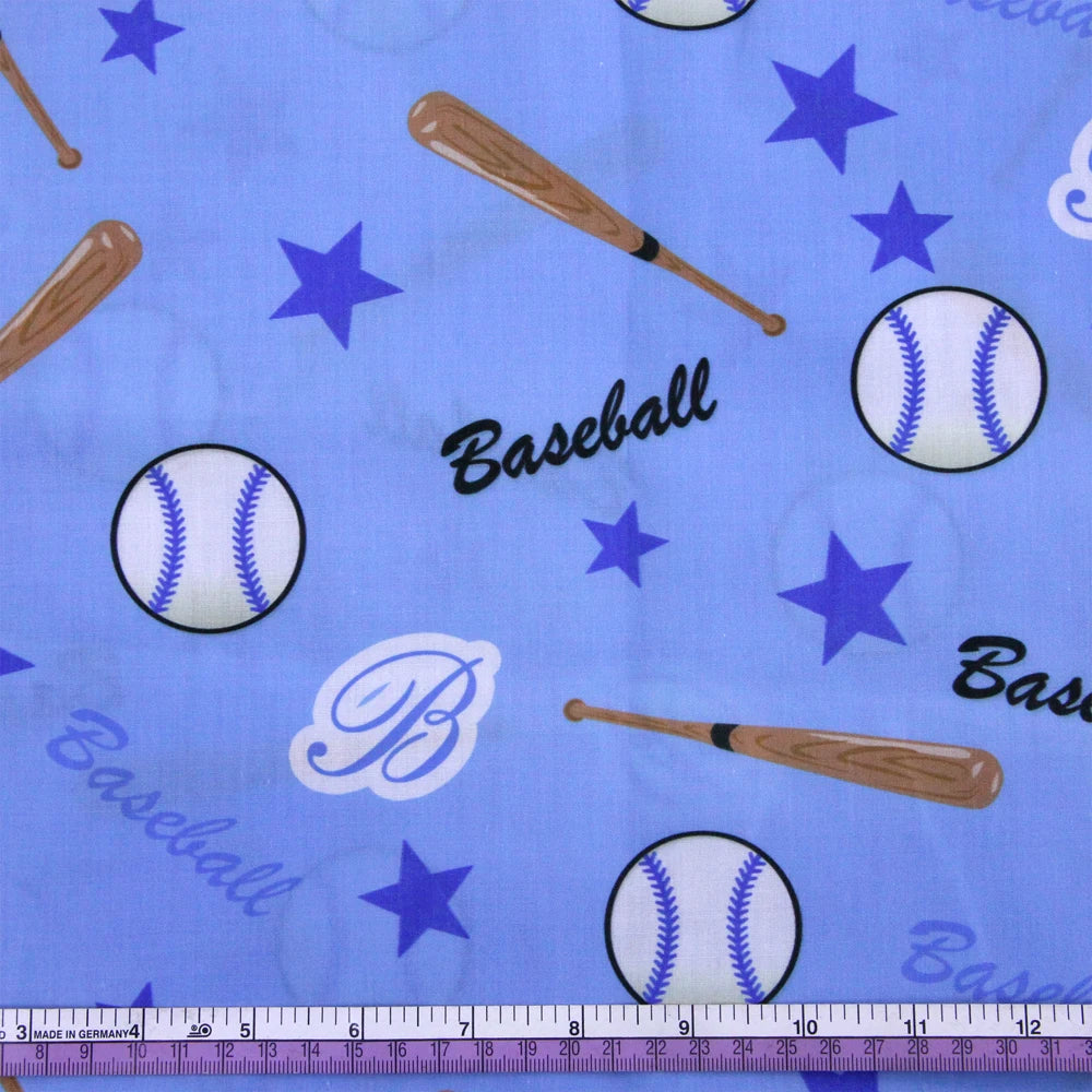 tissu imprimé sport boules baseball basket football coton polyester bricolage couture décoration maison