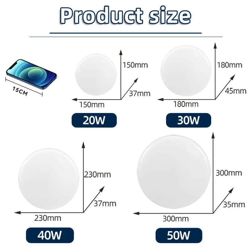 Lampe LED moderne haute luminosité blanc mat surface 2000 82000 lumens