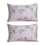 parure lit drap housse taies d'oreiller motif fleurs moderne élégant