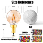 ampoules led vintage globe marron clair transparentes e12 220v 20000h 249 lumens 360°