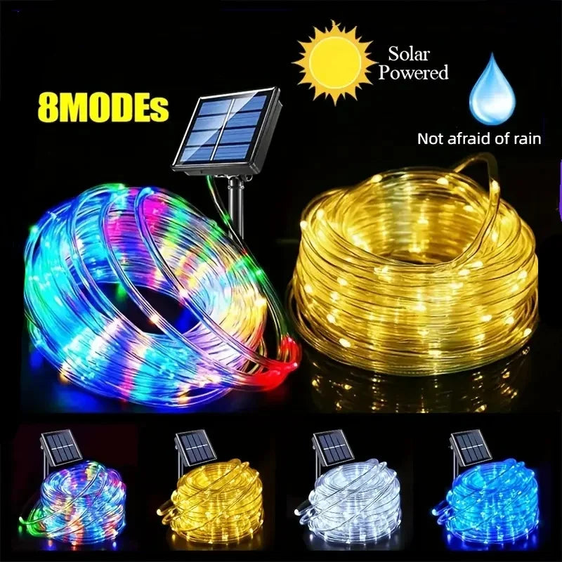 guirlande lumineuse solaire multicolore moderne modes d'éclairage led auto adhesiveextérieurintérieur