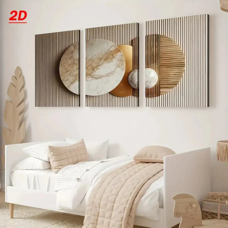 toiles encadrées modernes abstraites marbre beige marron clair doré 40x30cm 30x40cm 21x30cm